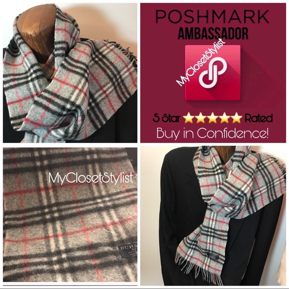 BURBERRY Authentic Check Plaid Scarf Lambswool NEW - Picture 7 of 8